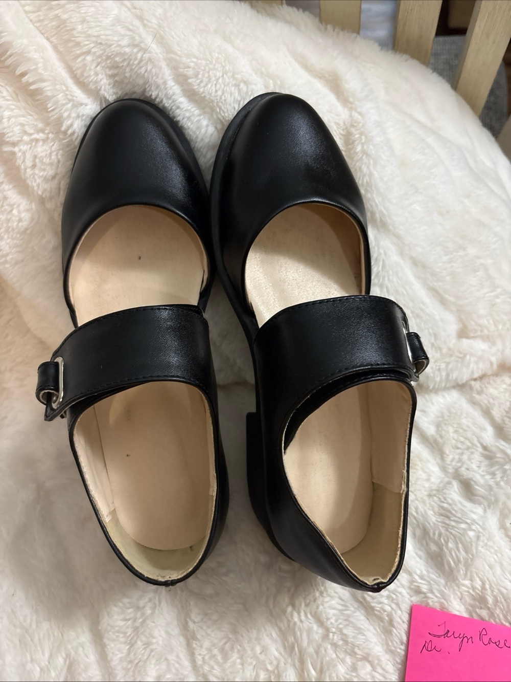 Black Mary Jane Flats with Buckle Strap - Picture 9 of 9